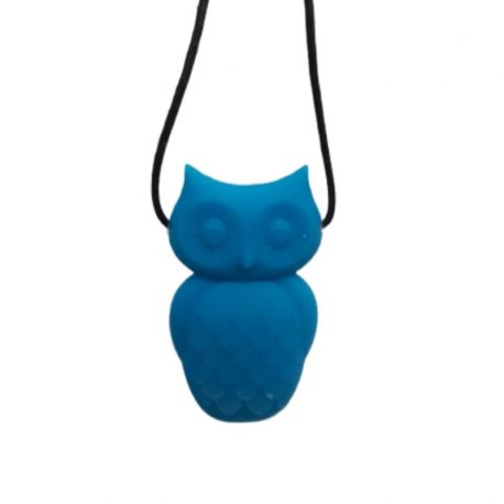 blue owl chew pendant